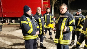 Dekontaminationsgruppe übt in Karwitz