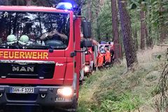 Übung: Feldbrand zerstört über 5ha Wald